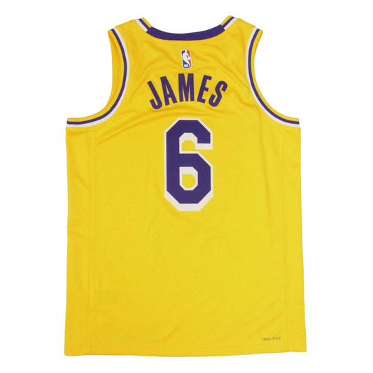 NIKE ナイキ CW3669-738 NBA LOS ANGELES LAKERS ロサンゼルス レイカーズ メッシュ ゲームシャツ ユニフォーム トップス イエロー系 M【中古】