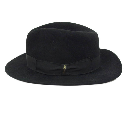 Borsalino ボルサリーノ Alessandria アレッサンドリア フェルト 中折れハット 帽子 ブラック系【中古】