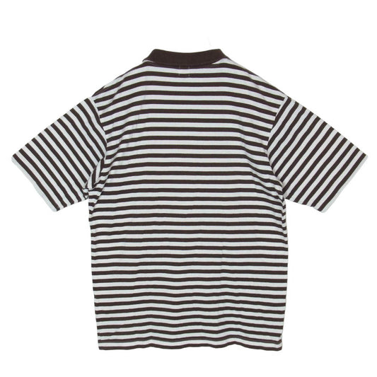 A BATHING APE アベイシングエイプ BABY MILO polo shirt ベイビーマイロ 半袖 ポロシャツ ブラウン系 ホワイト系 L【中古】