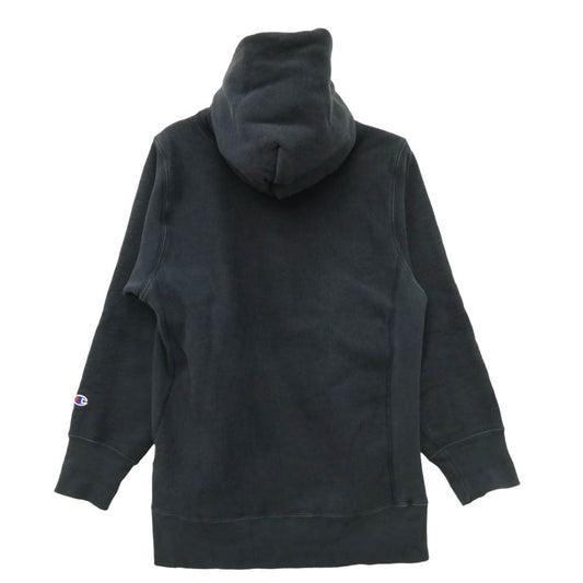 Champion チャンピオン CS-A101 USA製 REVERSE WEAVE YALE カレッジ ロゴ 単色タグ 復刻 フーディー パーカー ダークネイビー系 L【中古】
