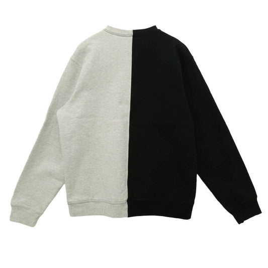 Supreme シュプリーム 18AW Split Crewneck Sweatshirt スプリット ロゴ クルーネック プルオーバー スウェットシャツ トレーナー ブラック系 オフホワイト系 M【中古】