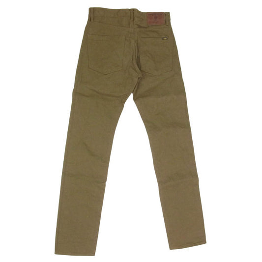 ONI DENIM 鬼デニム ONI246-OLOL ニートストレート 12oz オリーブ×オリーブ セルヴィッジ デニム パンツ ジーンズ W30 カーキ系 30【極上美品】【中古】