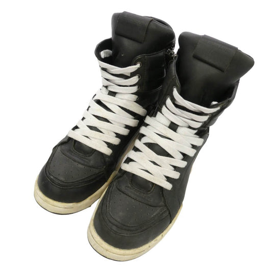 DIET BUTCHER SLIM SKIN ダイエットブッチャースリムスキン 01730099 レザー レースアップ スニーカー ブラック系 41【中古】