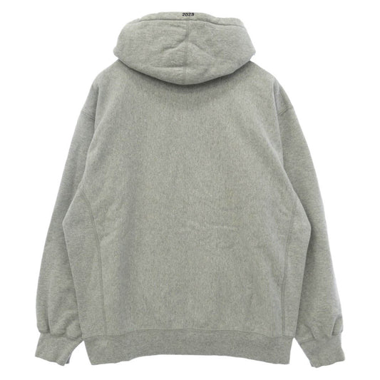 Supreme シュプリーム 23SS Motion Logo Hooded Sweatshirt モーション ロゴ フーデッド スウェット シャツ プルオーバー パーカー グレー系 XL【中古】