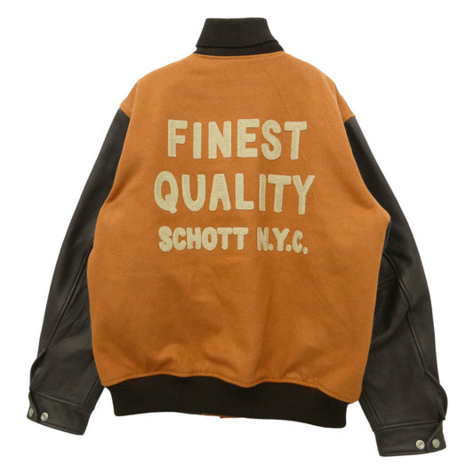 schott ショット SKOOKUM スクーカム 782-3252016 × SKOOKUM STUDIUM JACKET スクーカム スタジャン ジャケット オレンジ系 L【中古】