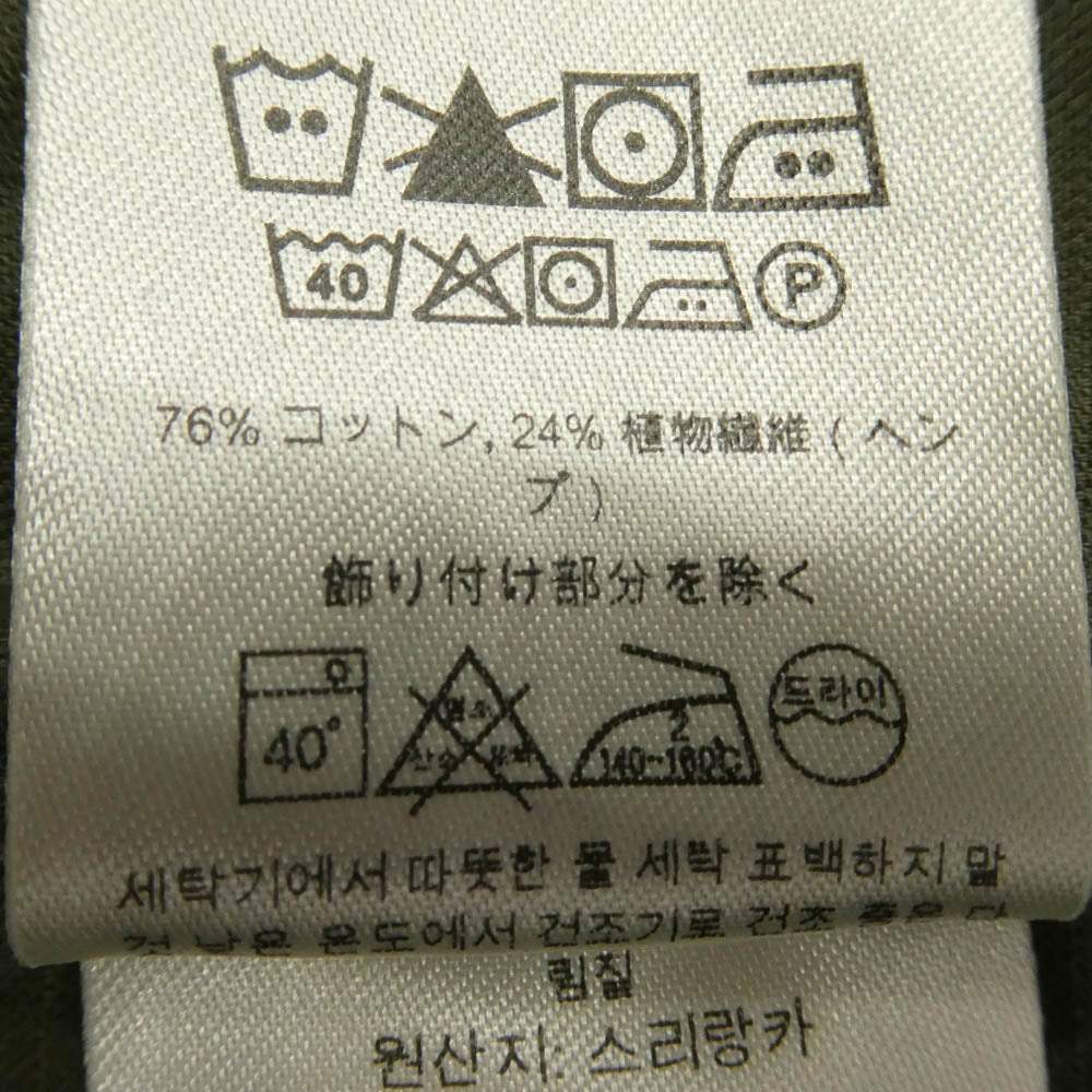 patagonia パタゴニア 25335SP19 Hemp Coaches Jacket ヘンプ コーチ スナップボタン 長袖 シャツ ジャケット グレイッシュグリーン系 S【中古】