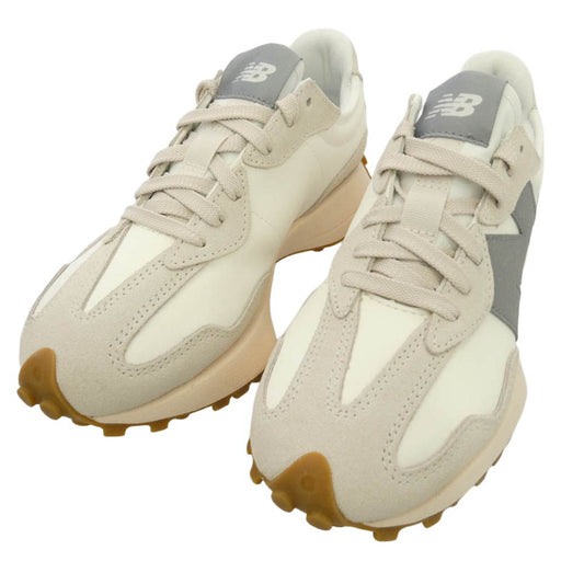 NEW BALANCE ニューバランス U327LT 327 White Grey ホワイト グレー ローカットスニーカー マルチカラー系 23cm【新古品】【未使用】【中古】