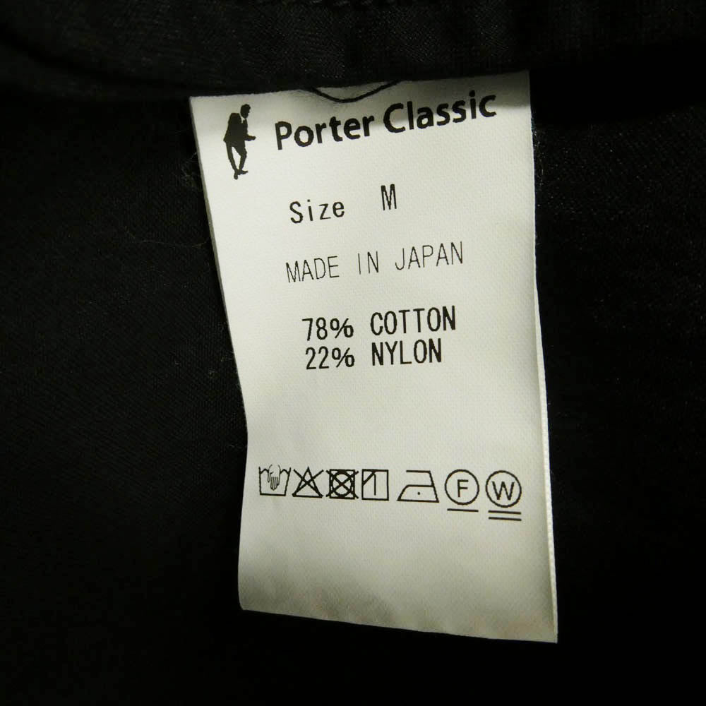 PORTER CLASSIC ポータークラシック POPLIN RIDING COAT ポプリン ダブルジップ ライディングコート ブラック系 M【中古】
