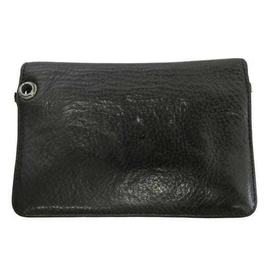 CHROME HEARTS クロムハーツ(原本有) 2ZIP 2ジップ クロスボールボタン レザーウォレット 財布 ブラック系【中古】