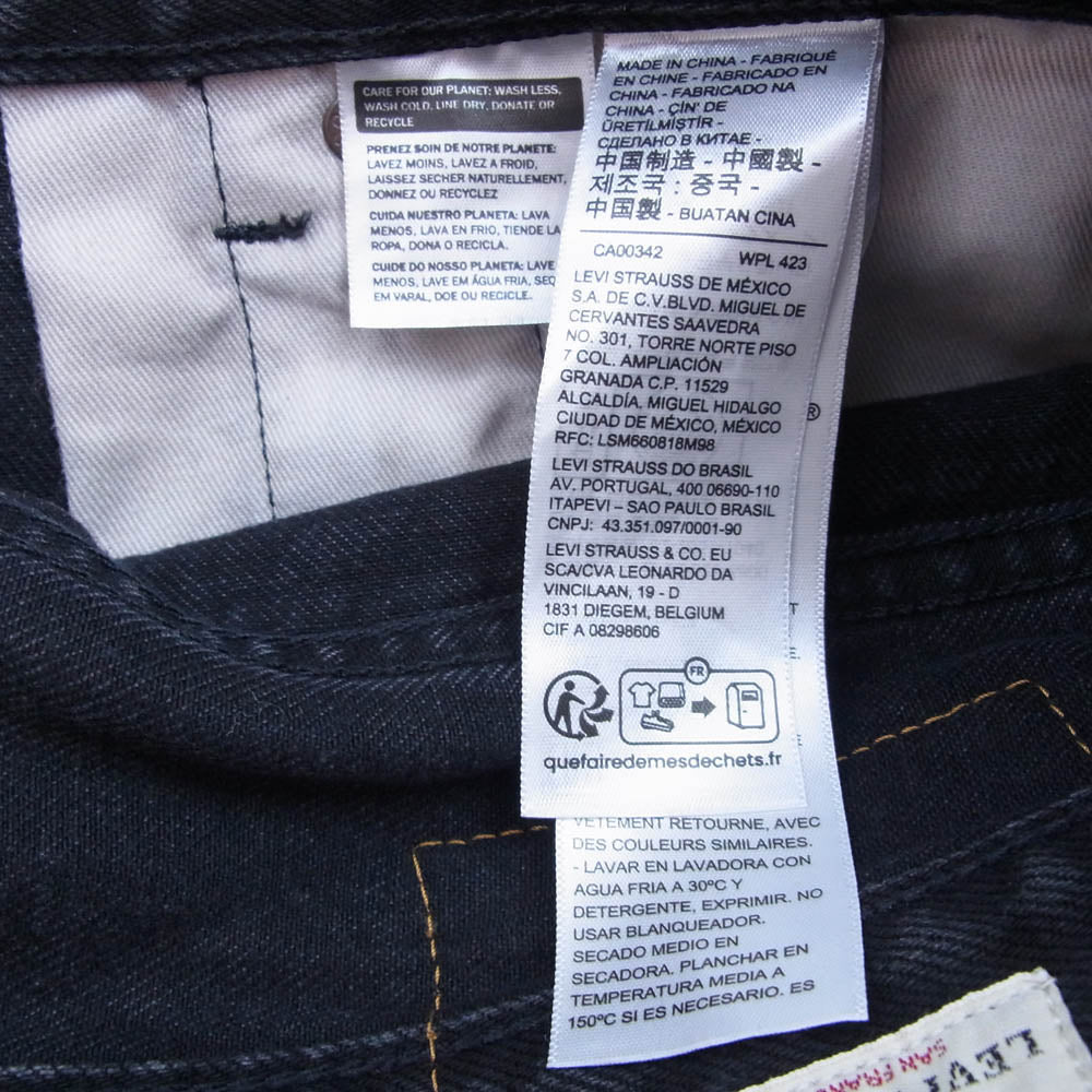 Levi's リーバイス EDIFICE エディフィス A6738-0000 EDIFICE別注 エディフィス 501 ブラック デニムパンツ ブラック系 W32L28【中古】