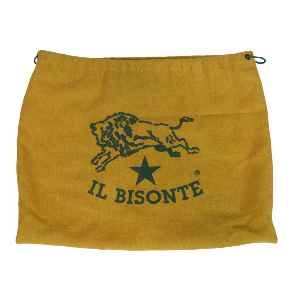 IL BISONTE イルビゾンテ 410055 巾着型 ポシェット ショルダーバッグ ブラウン系【中古】