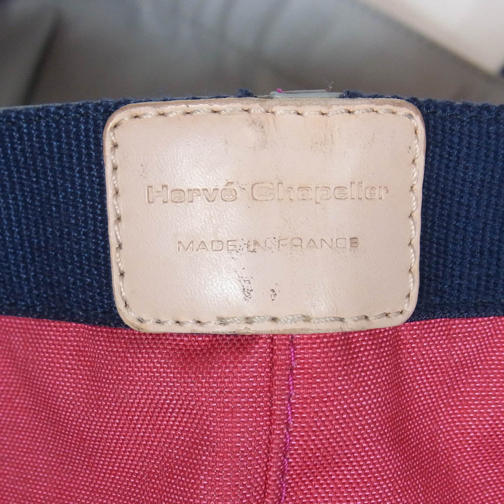 Herve Chapelier エルベ・シャプリエ 707C コーデュラ 舟型トートM フューシャピンク×ネイビー トートバッグ ピンク系【中古】