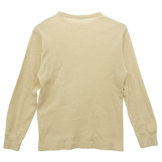 COMOLI コモリ 25AW C03-05018 コットン カシミア ワッフル 長袖 クルー Tシャツ オフホワイト系 2【中古】
