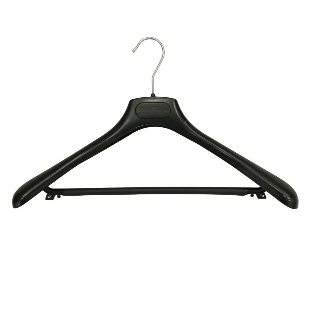 Salvatore Ferragamo サルヴァトーレフェラガモ T0536 Gancini ガンチーニ スタンドカラー コート ジャケット ブラック系 46【中古】