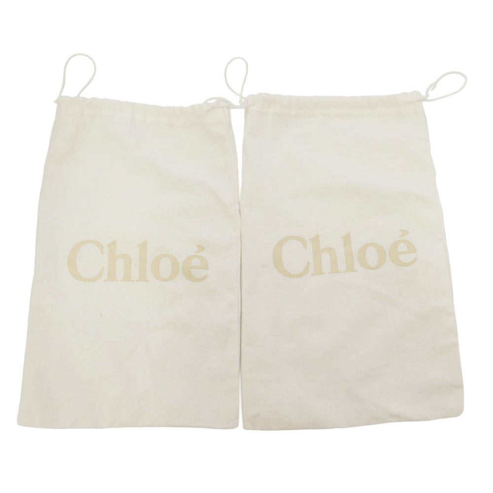 Chloe クロエ レザー ベルト サンダル ブラック系 ライトブラウン系 サイズ表記なし【中古】