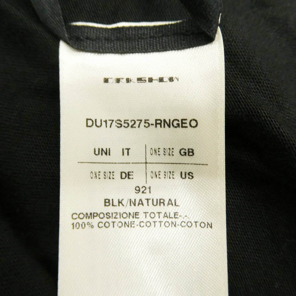 Rick Owens リックオウエンス 17SS DU17S5275-RNGEO DRKSHDW ダークシャドウ オーバーサイズ 半袖 Tシャツ カットソー ブラック系 BLK ONE SIZE【中古】