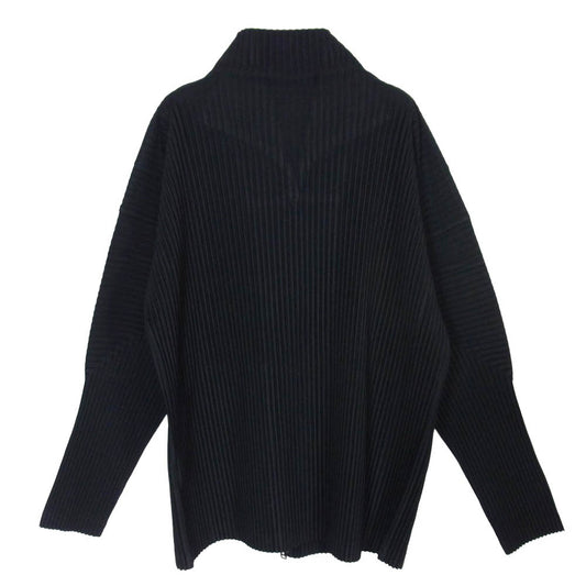 HOMME PLISSE ISSEY MIYAKE オム プリッセ イッセイミヤケ HP55JL140 プリーツ ダブルジップ ジップアップ ブルゾン シャツ ジャケット ブラック系 2【中古】