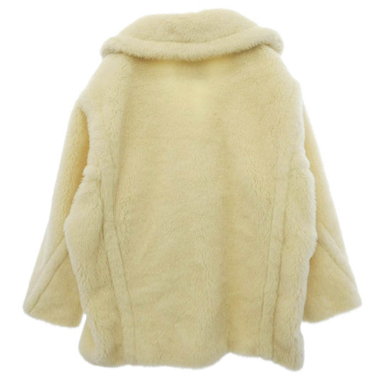 MAX MARA マックスマーラ 24110810416 OLGA SHORT TEDDY BEAR ICON COAT オルガ テディベア アイコン ショート コート ホワイト系 S【中古】