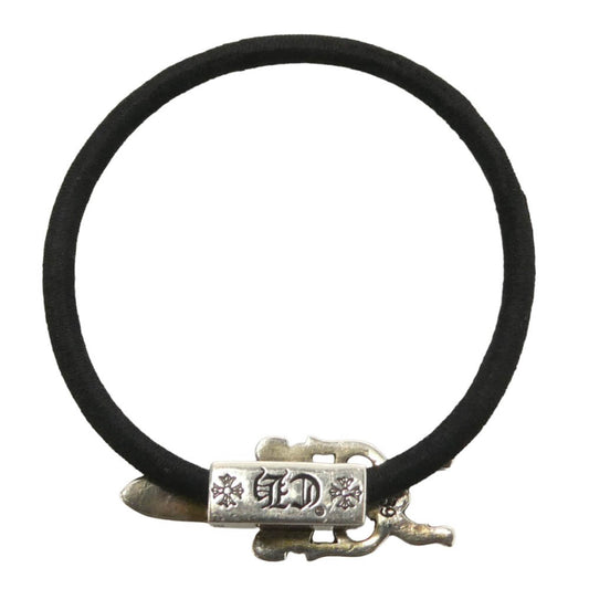 CHROME HEARTS クロムハーツ(原本無) HAIRBAND DAGGER ダガー ヘアバンド ヘアゴム コンチョ ブラック系【中古】