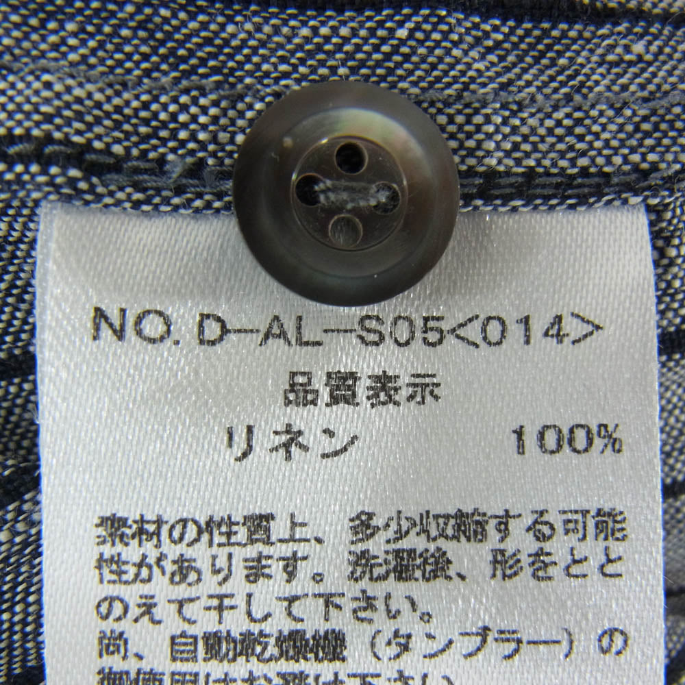 DJANGOATOUR ジャンゴアトゥール D-AL-S05 リネン ストライプ 長袖 シャツ グレー系 M【中古】
