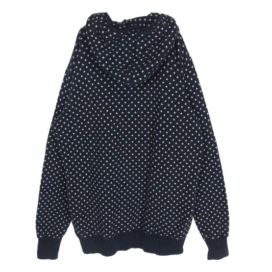 GOODENOUGH グッドイナフ GDEH クロスドット フーディー パーカー ダークネイビー系 XL【中古】