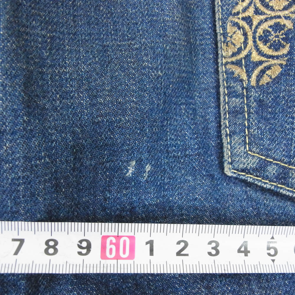 EVISU エヴィス SHIOTANI BROTHERS 塩谷ブラザーズ 家紋カモメ セルビッチ デニム パンツ インディゴブルー系 38【中古】