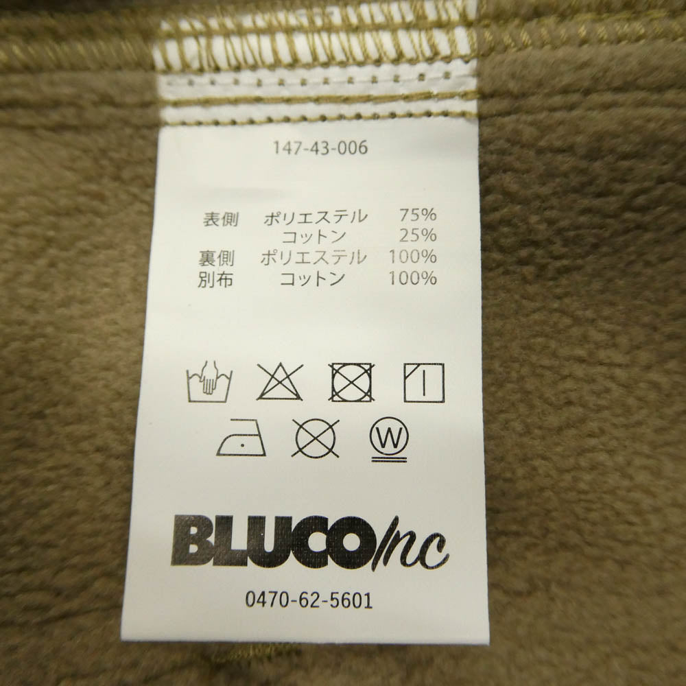 BLUCO WORK GARMENT ブルコ 147-43-006 コットン 裏起毛 オーバーオール サロペットアベージュ ベージュ系 L【中古】