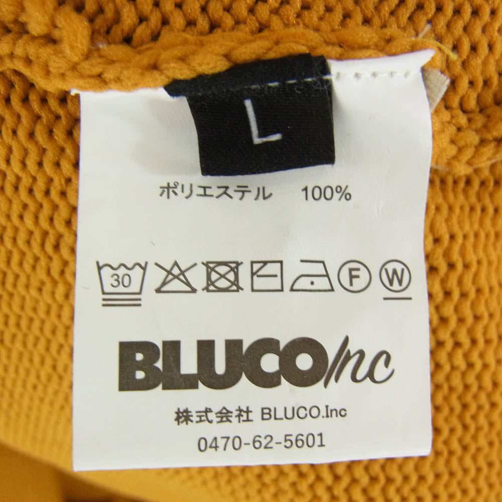 BLUCO WORK GARMENT ブルコ 155-15-002 LETTERED CARDIGAN レター カーディガン オレンジ系 L【中古】