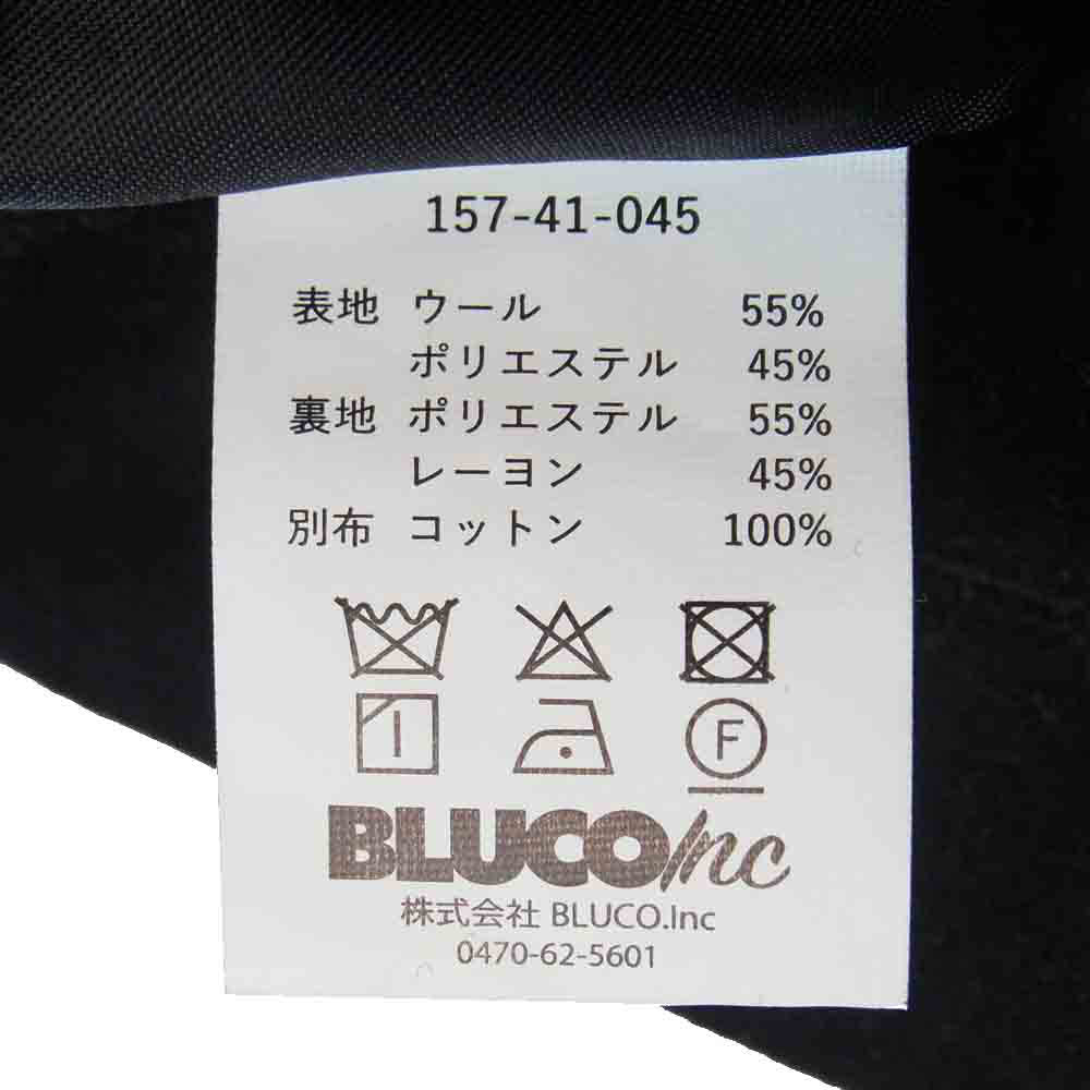 BLUCO WORK GARMENT ブルコ 157-41-045 HEAVY MELTON FATIGUE PANT ヘビー メルトン ファティーグ パンツ ブラック系 L【中古】