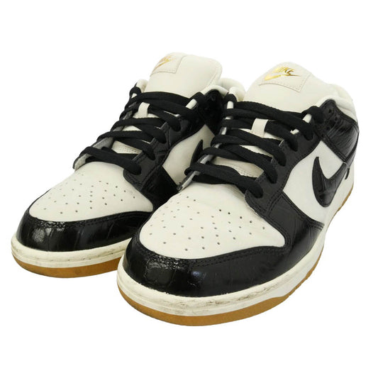 NIKE ナイキ FJ2260-003 Women's Dunk Low Black Croc ウィメンズ ダンク ロー スニーカー ホワイト系 ブラック系 28cm【中古】