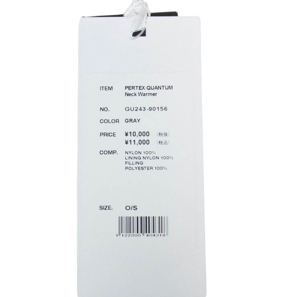 GRAPHPAPER グラフペーパー 24AW PERTEX QUANTUM Neck Warmer ネックウォーマー グレー グレー系 GRAY S O/S【美品】【中古】
