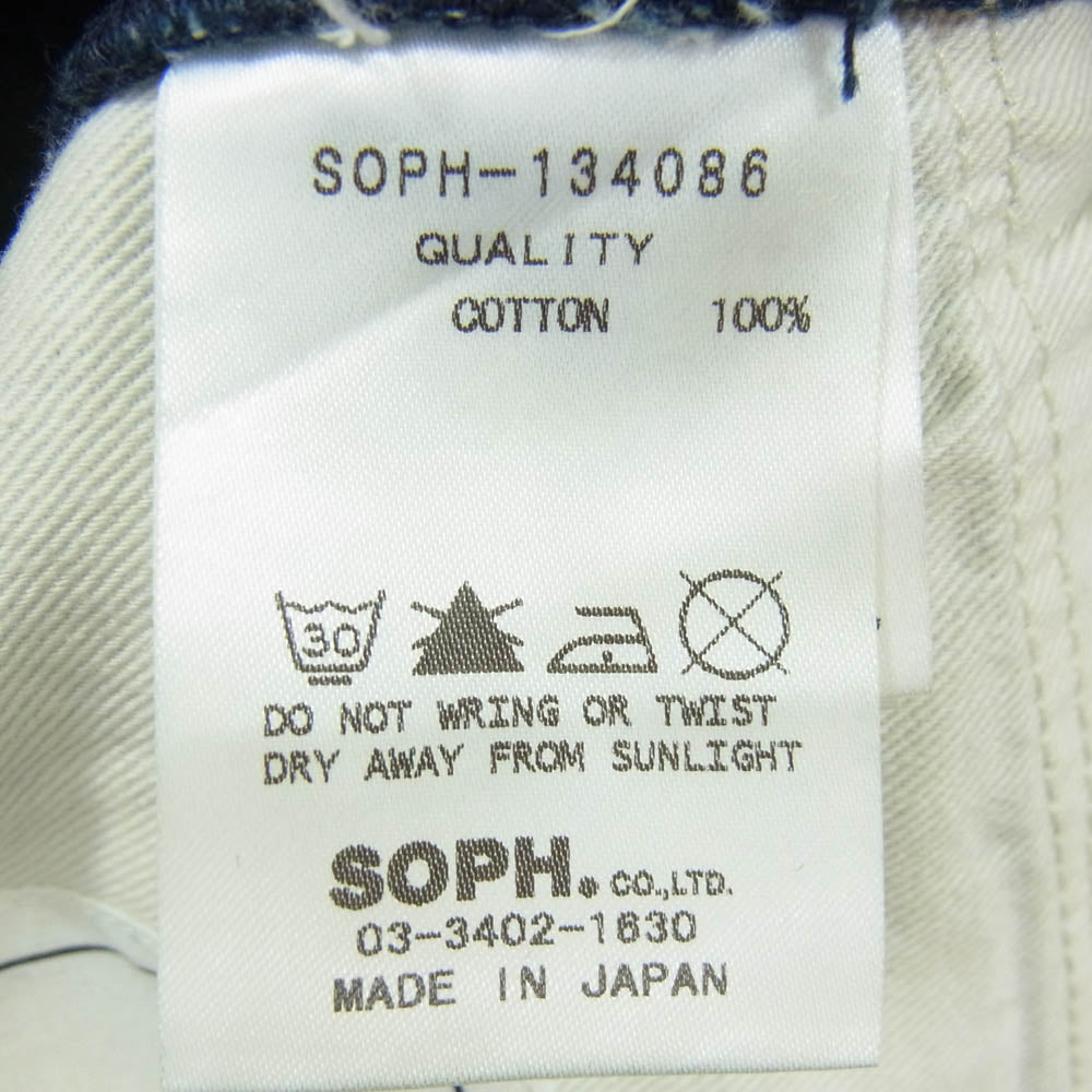 SOPHNET. ソフネット FRAGMENT DESIGN フラグメントデザイン SOPH-134086 Fyi Fragment Design フラグメントデザイン 6ポケット デニムパンツ インディゴブルー系 M【中古】