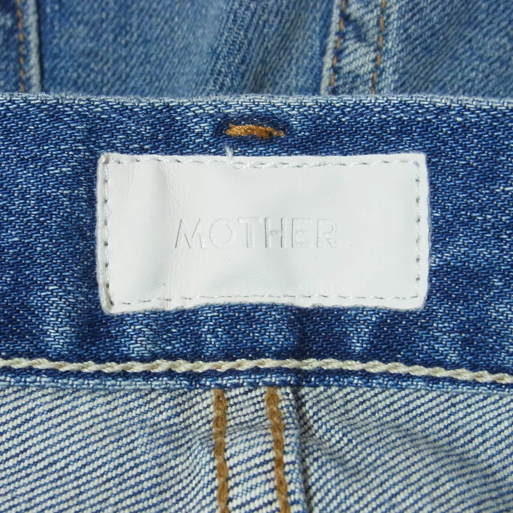 マザー THE NEAT ANKLE STEP FRAY カットオフ ダメージ デニム パンツ インディゴブルー系 39【新古品】【未使用】【中古】