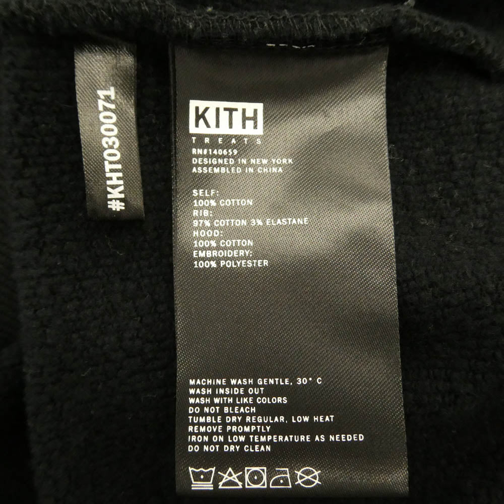 KITH キス KHT030071 Treats Million Hoodie トリーツ ワンミリオン ロゴ刺繍 プルオーバー パーカー フーディー ブラック系 XL【中古】