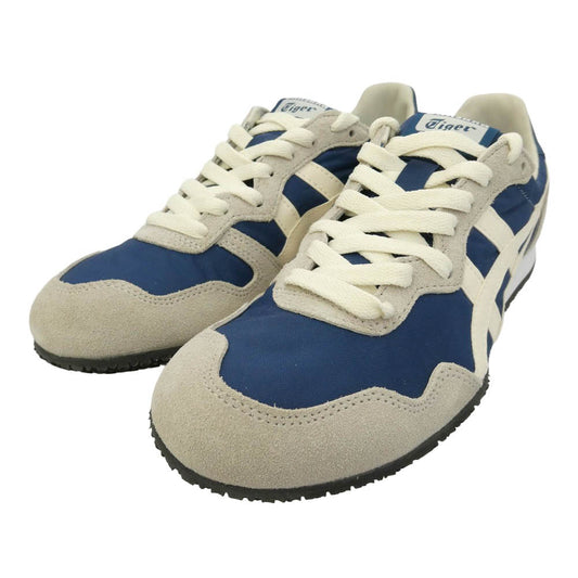 ONITSUKA TIGER オニツカタイガー 1183B400-406 SERRANO セラーノ MAKO BLUE/CREAM ローカット スニーカー ネイビー系 グレー系 24cm【極上美品】【中古】