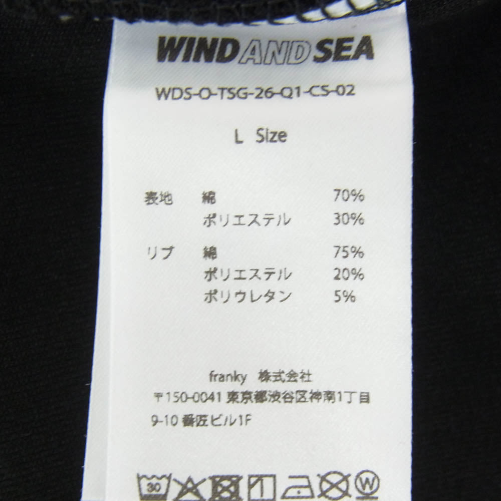 WIND AND SEA ウィンダンシー 26SS WDS-O-TSG-26-Q1-CS-02 WDS-SIG L/S Tee シグ ロングスリーブ ティー スウェット トレーナー ブラック系 L【中古】