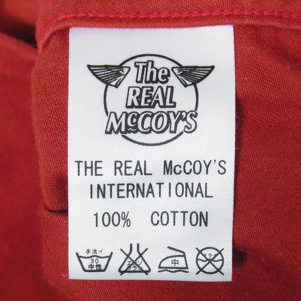 The REAL McCOY'S ザリアルマッコイズ 831W 8HOUR UNION SATEEN WORK SHIRT サテン ワーク 長袖シャツ レッド系 15【中古】