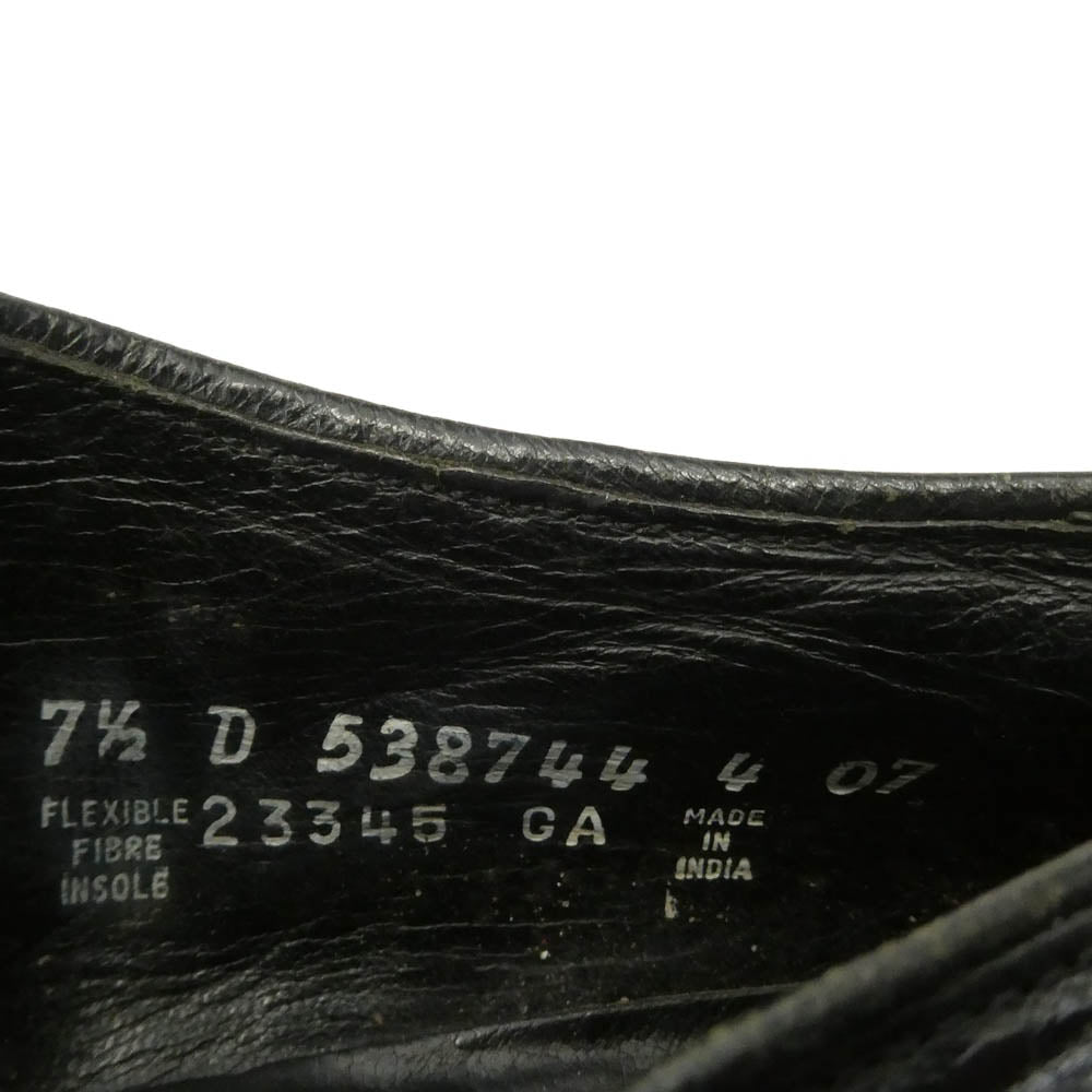 フローシャイム 538744 60s ウイングチップ ビジネス シューズ ブラック系 7.5【中古】