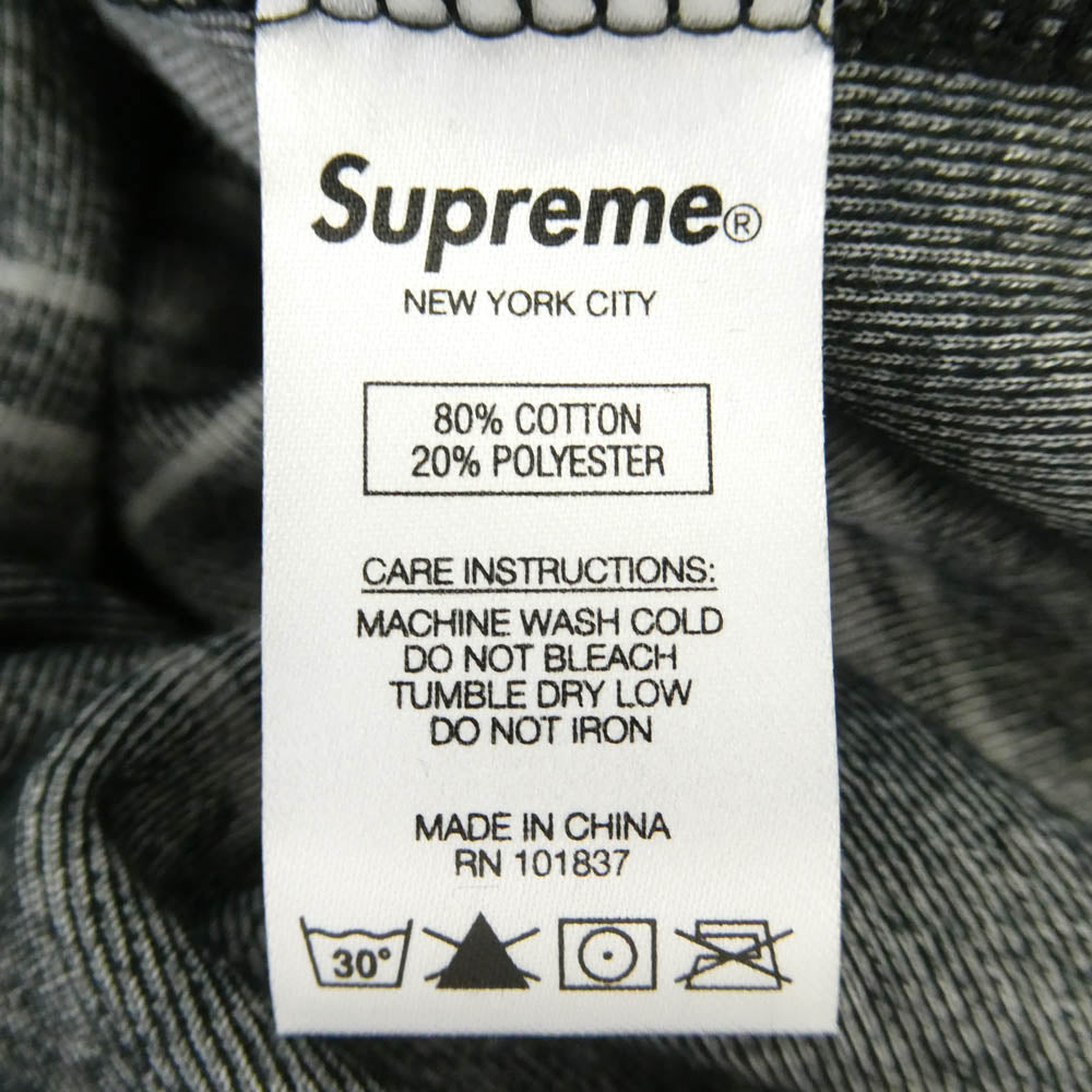Supreme シュプリーム 20AW Stripe Velour Half Zip Pullover Black ストライプ ベロア ハーフ ジップ プルオーバー ブラック ブラック系 グレー系 L【中古】
