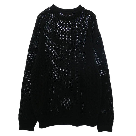 Supreme シュプリーム 22SS Open Knit Small Box Sweater Black オープン ニット スモール ボックス セーター ブラック ブラック系 L【極上美品】【中古】
