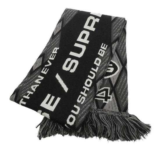 Supreme シュプリーム MARTIN ROSE マーティンローズ 24AW x Martine Rose Scarf Black マーティンローズ スカーフ マフラー ブラック系 グレー系 140×20cm【極上美品】【中古】