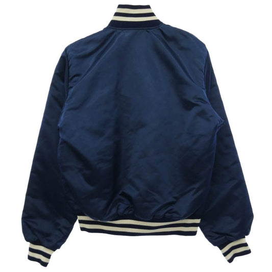ヴィンテージ 80s USA製 birdie ナイロン ジャケット スタジャン ネイビー系 S【中古】