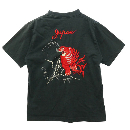 TAILOR TOYO テイラー東洋 TT72541 MIKE RED TIGER 刺繍 半袖 Tシャツ ブラック系【中古】