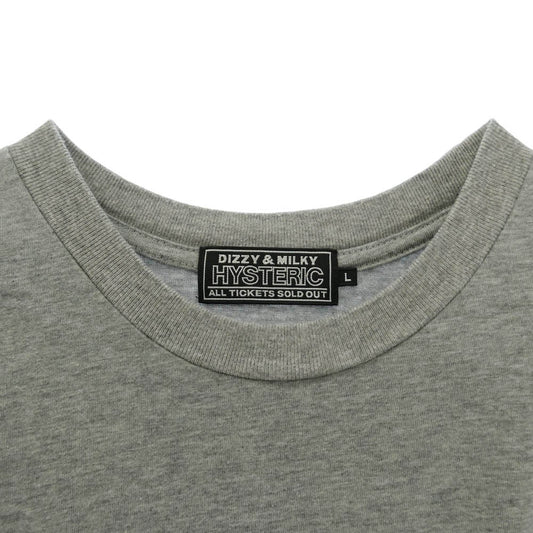 HYSTERIC GLAMOUR ヒステリックグラマー 02223CL14 02223CL14 HEART OF HYS 長袖 カットソー Tシャツ グレー系 L【中古】