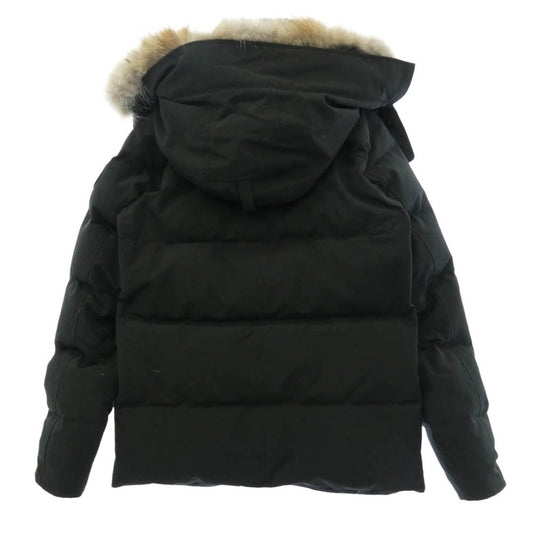 CANADA GOOSE カナダグース 3808MB サザビーリーグタグ BLACK LABEL ブラックレーベル WYNDHAM PARKA ウィンダム パーカー ファー フーデッド ダウン ジャケット ブラック系 XS【中古】