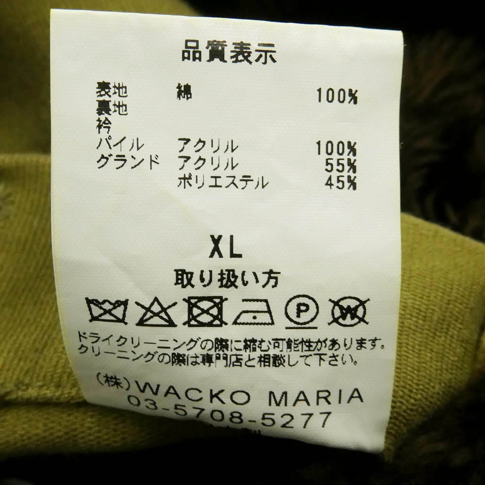 WACKO MARIA ワコマリア N-1 DECK JACKET デッキ ミリタリー ジャケット カーキ系 XL【中古】