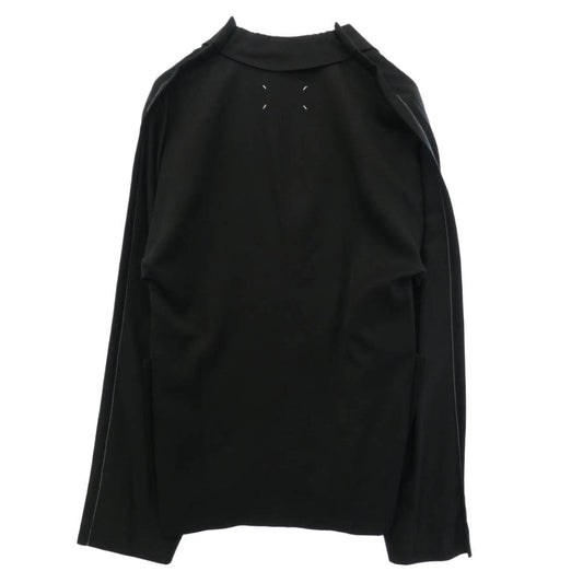 MAISON MARGIELA メゾンマルジェラ 19AW S30BN0445 Oversized Wool Blazer 10ライン 四つタグ オーバーサイズド ステッチ ウール ブレザー ジャケット ブラック系 44【中古】