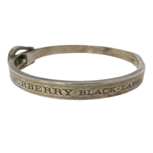 BURBERRY BLACK LABEL バーバリーブラックレーベル ベルトカフ バングル ブレスレット SV925 シルバー系【中古】