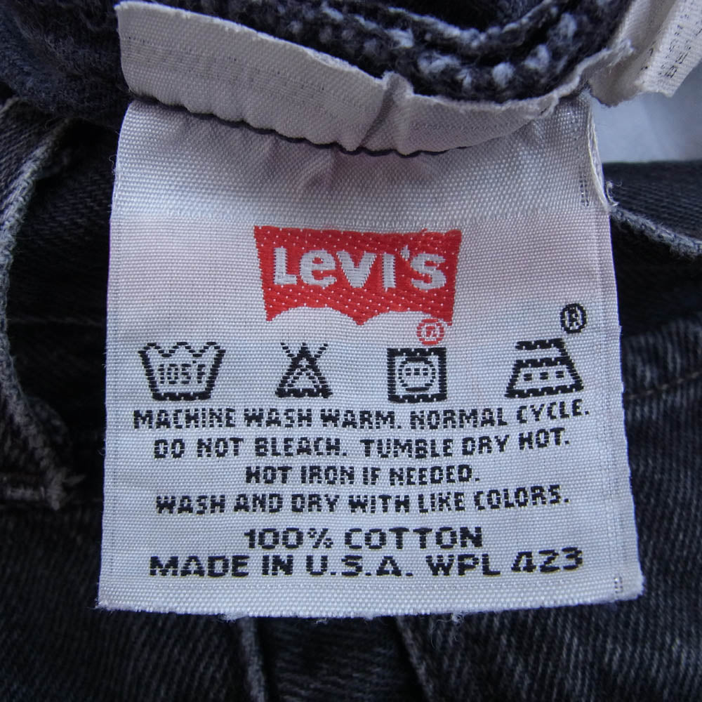 Levi's リーバイス 501-0660 90s USA製 501 ブラックマジック デニム パンツ ジーンズ 後染め ジーンズ ブラック系 W31L30【中古】