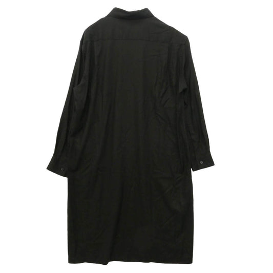 Yohji Yamamoto ヨウジヤマモト UL-B04-200 S'YTE サイト RAYON TWILL LONG SHIRT レーヨンツイル ロング シャツ ブラック系 2【中古】